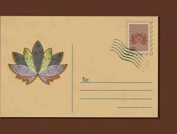Phong bì có họa tiết hoa sen