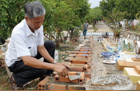 Cách xây mộ đá cho trẻ sơ sinh