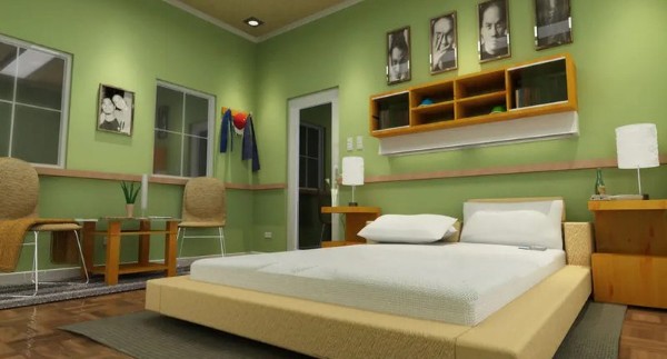 thiet ke phong ngu cho nguoi menh moc 4